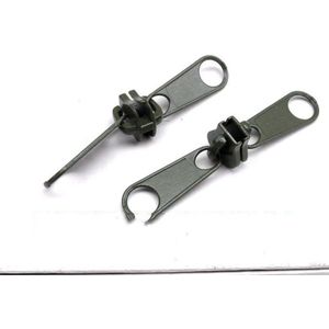 Meetee 5Pcs 10 # Dubbelzijdig Voor Hars Ritsen Hoofd Rits Slider Kleding Naaien Ritsen Puller Vervangbare Accessoires Reparatie zip