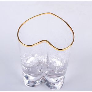 Supply Japanse Hammerhead Hartvormige Kristallen Glas Kom Liefde Gekleurde Glas Fruit Salade Lade Water Cup Bruiloft Servies