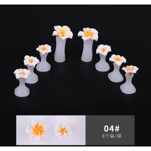 8 Stks/zak Compact En Te Dragen Siliconen Nail Teen Separator Daisy Paars Gouden Bloem Shape Nail Teen Separator set D242