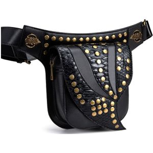 Steampunk Taille Been Bags Lederen Vrouwen Mannen Victoriaanse Stijl Holster Tas Dij Heup Riem Packs Messenger Schoudertassen