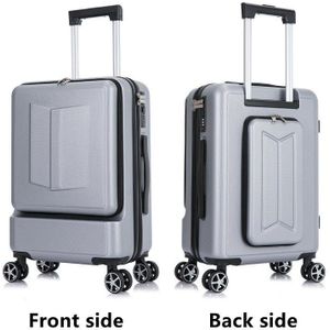 20 Inch Nieuw Front Opening Trolley Case Boarding Koffer Business Cabine Bagage Universele Wiel 55X35X25CM