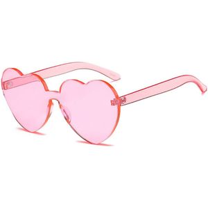 Roze Liefde Hartvormige Zonnebril Retro Uv400 Vrouwen Bril Vintage Vrouwelijke Leuke Lolita Eyewear Meisjes Shades