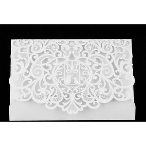 20 Pcs Opvouwbare Uitnodiging Card Cover Exquisite Hollow Out Bridal Trouwjurk Cover Ontworpen Voor Wedding Party Gebruik