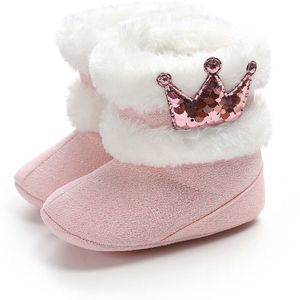 Pasgeboren Baby Booties Jongen Meisje Wieg Kinderwagen Schoenen Winter Zachte Snowboots Prewalker