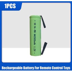 1-2 Stuks 1.2V 2600Mah Aa Ni-Mh Oplaadbare Batterij Met Soldeerpennen Voor Diy Elektrische Speelgoed Tandenborstel scheerapparaat Vervanging Batteria