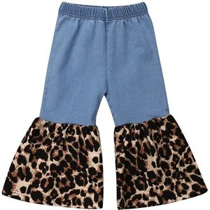 1-5 Jaar Mode Pasgeboren Baby Meisjes Broek Peuter Kids Baby Meisjes Luipaard Jeans Casual Broek