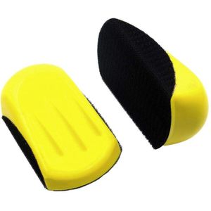 5 Inch Klittenband Hand Schuren Muis Blok Ronde Zand Pad Haak Achterplaat Voor 5 Inch Schuurschijf schuurpapier (2 Pack)