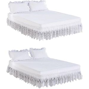Wrap Rond Bed Rok Comfort Rimpel Slip Wrap Voor Slaapkamer Mode Witte Bed Shirts Decoraties Levert