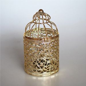 Europa Gouden Holle Metalen Patroon Cilinder Kandelaar Bruiloft Centerpieces Decoratieve Ijzeren Kandelaar Lantaarn Decor Ambachten