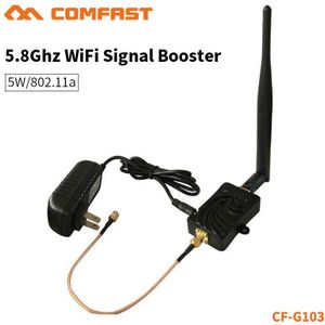 5.8Ghz 5W 802.11n Wifi Draadloze Versterker Router Wlan Signaal Booster Met 5dbi Antenne Voor Draadloze Router CF-G103 5.8G