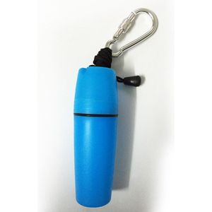 Waterdichte doos plastic droge doos geel blauw kleur watersport dry bag kleine spaarpot clip lanyard dive swim strand waterdichte