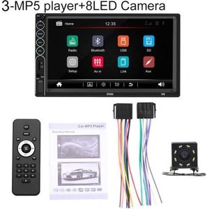 N6 7 Inch Touch Screen 2 Din Auto Radio Bluetooth Video MP5 Speler Met Camera Fm Scherm Stereo Radio Hd media Player