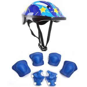 7 Stks/set Kids Rolschaatsen Fiets Helm Knie Pols Guard Elleboog Pad Set Voor Kinderen Fietsen Sport Beschermende Guard Gear set