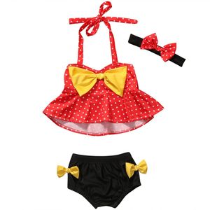 Baby Peuter Kids Meisjes Stippen tweedelige Badpak Meisje Halter Tankini Badmode Badpak Zomer Beachwear