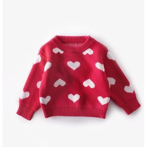 Kid's Trui Meisjes Kinderen Baby Zuigelingen Peuter Hart Knitwear Gebreide Trui Truien Tops Uitloper S9401