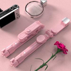 3 In 1 Bluetooth Selfie Stok Statief Met Licht Invullen Bluetooth Draadloze Afstandsbediening Selfie Stick Voor Oppo Xiaomi Huawei telefoon