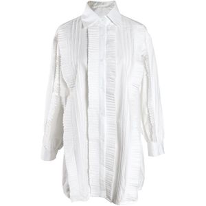 Xitao Vrouwen Mode Blouse Elegante Kleine Verse Lente Elegante Enkele Borst Ruche Minderheid Casual Shirt XJ3514