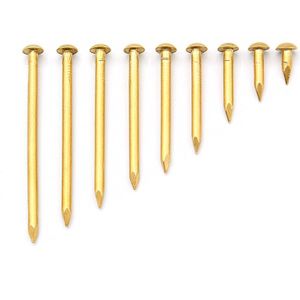 Big Size 3*10 12 15 20 25 30 35 40 45 50Mm Messing Nagels Meubels Koperen Sluiting nagels Hardware Accessoires Ronde Koperen Nagels