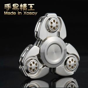 Stille Hand Spinner relax fidget Koper Messing Tol vinger spinner Metalen 3-5 minuten UFO nacht-lichtgevende