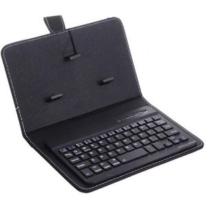 Draagbare Draadloze Bluetooth Toetsenbord Met Faux Leather Case Voor Iphone Telefoon