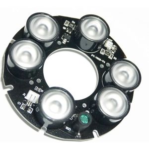 60 graden CCTV Accessoires infrarood licht 6 stks Array IR LED board voor bewakingscamera's nachtzicht diameter 60mm