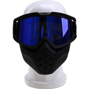 Oculos Motocross Goggles Skate Ski Bril Unisex Fietsen Goggles Cafe Racer Mond Filter Voor Open Gezicht Motorfiets Half Helmen