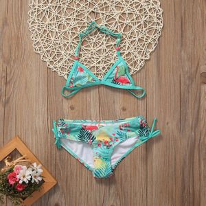 Peuter Kids Baby Meisjes Bikini Set Vogel Print Badpak Badmode Badpak Badmode Kleding