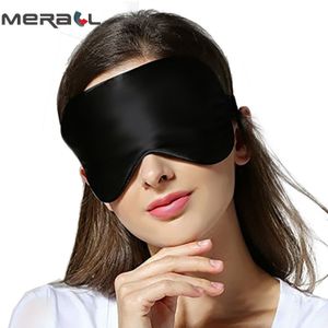 1 Pcs Natuurlijke Moerbei Zijde Eye Slaapmasker Blinddoek Super Glad Oogmasker Slapen Aid Eyeshade Eye Cover Patch Bandage voor Slee