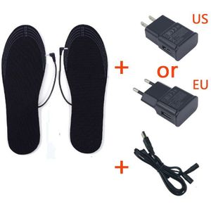 Winter Elektrische verwarmde inlegzolen warme Verwarming Inlegzolen Wasbare Met Adapter Winter Warme Schoenen Binnenzool 35-44 Size customiz