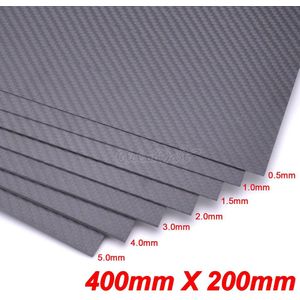 3K Carbon Fiber Plaat Panel Sheet 400Mm X 200Mm 0.5Mm 1Mm 1.5Mm 2Mm 3Mm 4Mm 5Mm Hoge Composiet Hardheid Materiaal Plaat