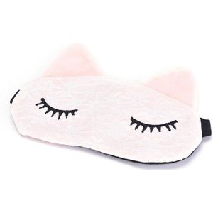 1Pc Cartoon Ontspannen Kat Eyeshade Slaapmasker Zwart Masker Bandage Op Ogen Voor Slapen Reizen Slaap Eye Cover