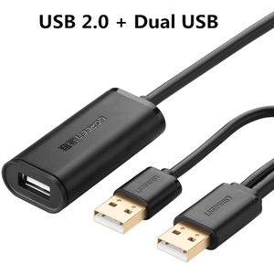 Ugreen US121 Usb 2.0 Verlengkabel Signaalversterking Aangesloten Draadloze Lan Speed Data Lijn 5/10/15/20/30 M