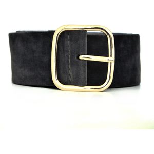 Brede Riem Vrouwelijke Jurk Riemen Versier Tailleband Gold Pin Gesp Fluwelen Riem Party Riem Zwart Flanel Vrouwen