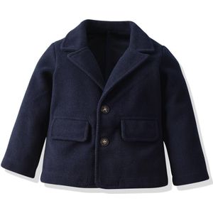 Trendy 2-8 Jaar Oude Jongens Jassen Trenchcoat Revers Kinderen Bovenkleding Jassen Wollen Uitloper Lente Overjas