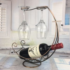 Mode Creatieve Metalen Wijnrek Opknoping Wijnglas Houder Bar Stand Beugel Display Stand Beugel Decor