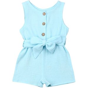 0-24 M Leuke Pasgeboren Baby Meisje Kleding Katoenen Mouwloze Romper Jumpsuit Overall Outfit