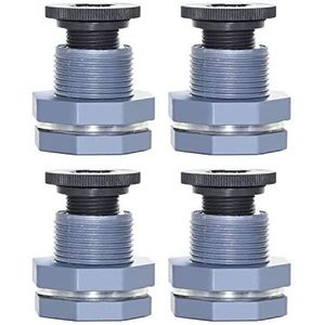 4 Stuks 3/4 Inch Pvc Schot Montage Met Pluggen En 4 Mm Dik Siliconen Afdichting Pakking Voor Regen Vaten, aquaria, Water Tanks