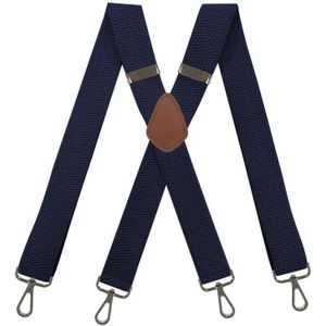 3.5*120Cm Mannen Bretels Hoge Elastische Verstelbare 4 Sterke Clips Jarretel Heavy Duty X Terug Broek Bretels
