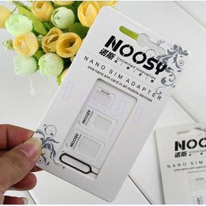 Hoqueen 50 set Noosy Nano Sim-kaart Micro Sim-kaart om Standaard Adapter adapter Converter Set Voor Mobiele Telefoon met Eject Pin Key