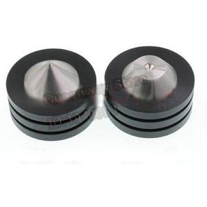 Black Silicon Staal Spike Stand Pad Cd Draaibaar Pre-Amp Rvs