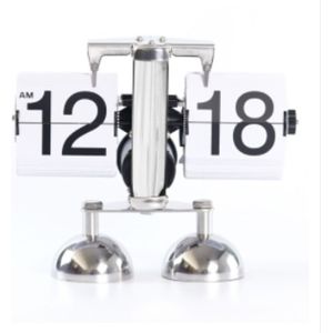 Europese Stijl Automatische Pagina Draaien Klok Kleine Balans Gloednieuwe Bureauklok Retro Woonkamer Eenvoudige Huishoudelijke Decoraties