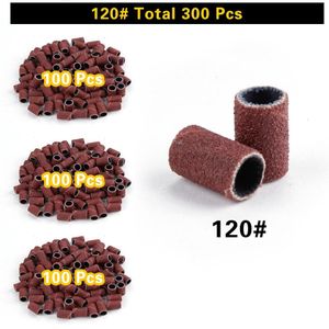 300Pcs Schuurbanden Nail Drill Accessoires Elektrische Manicure Boren Zand Doek Hervulbare Schuren Mouwen Vervanging