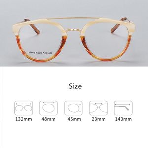Hand made Optische Brilmontuur Man Vrouwen Vintage Acetaat Bril Frame Cat Eye Lenzenvloeistof Frame Top K9203