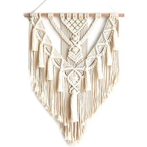 Macrame Muur Opknoping Wandtapijten Muur Decor Boho Chic Bohemian Geweven Woondecoratie 55X70cm