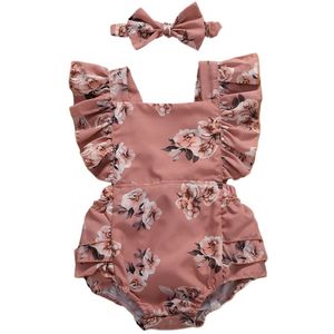 Baby Baby Meisjes Bloemen Kleding Ruffle Romper Tops Bloemen Zomer Leuke Baby Girl Outfit Kleding