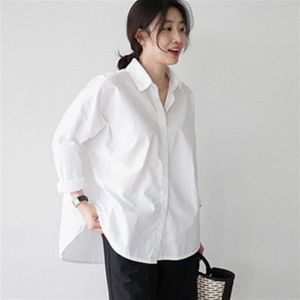 Deat Zomer Mode Vrouwen Kleding Turn-Down Kraag Bawting Stijlen White Single Breasted Shirt Vrouwelijke Blouse WL63400L