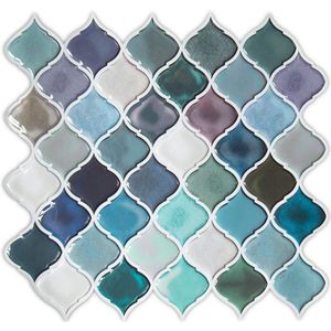 10Pcs 2020Premium Schil En Stok Tegel Backsplash, Arabesque Zelfklevende Wandtegels, stok Op Backsplash Voor Keuken & Badkamer