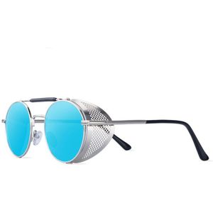 Retro Ronde Metalen Zonnebril Mannen Vrouwen Steampunk Vintage Bril Oculos De Sol Shades Uv-bescherming