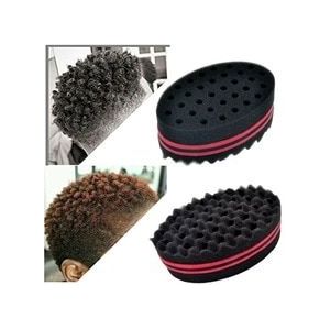 Dubbelzijdig Wave-Vormige Spong Magic Hair Twist Haar Curler Brush Spons Voor Natuurlijke Haar Afro Coil Golf Spons haar Braider