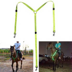 Led Paard Borstplaat Kraag Verstelbare Borstband Zichtbaarheid Tack Voor Paard Paardensport Veiligheid Gear Voor Night Paardrijden